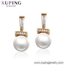 95124 xuping fashionable pearl earring designs luxury 18k gold accessories for women jewelry